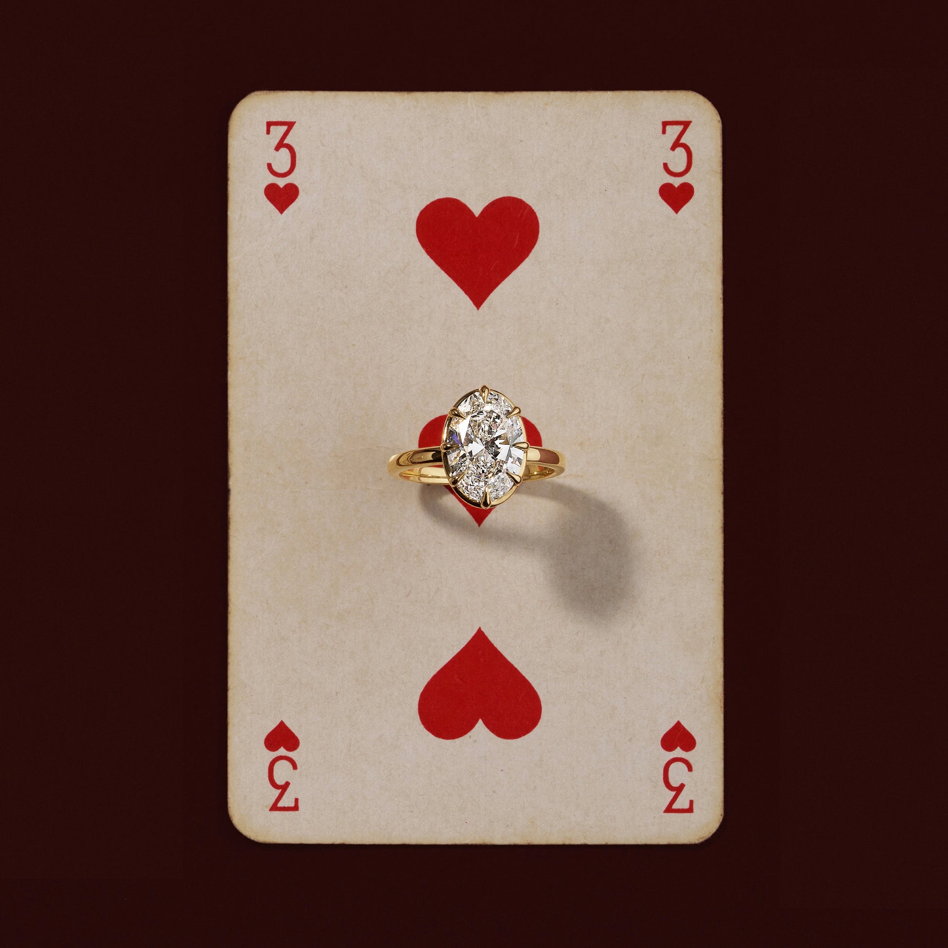Solitaire Unique Bezel Low Profile-Oval Lab Grown Diamond Engagement Ring