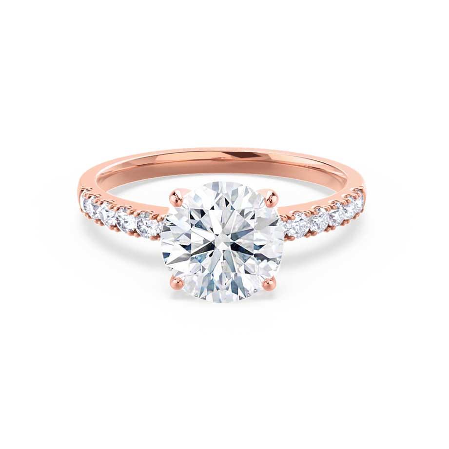 1.20 CT Round Lab Grown Diamond Pave Engagement Ring