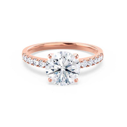 1.20 CT Round Lab Grown Diamond Pave Engagement Ring 1