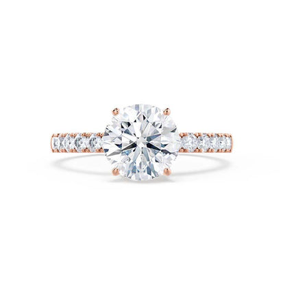 1.20 CT Round Lab Grown Diamond Pave Engagement Ring 2