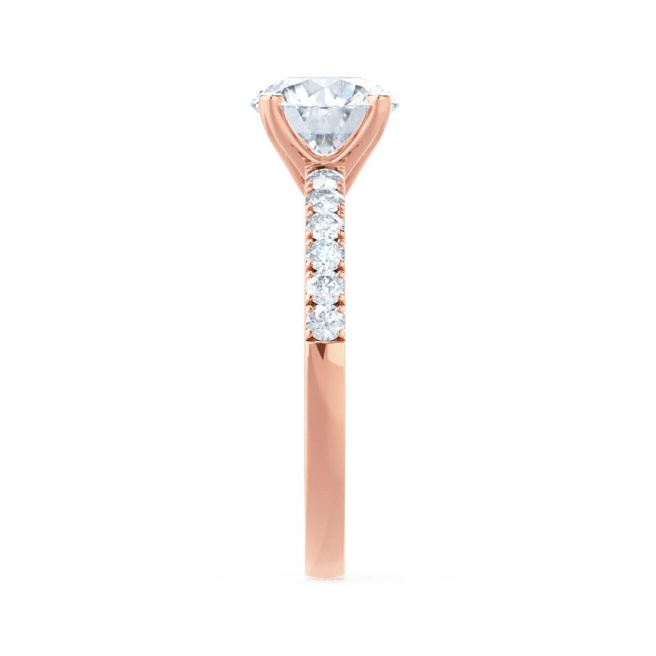 1.20 CT Round Lab Grown Diamond Pave Engagement Ring 3