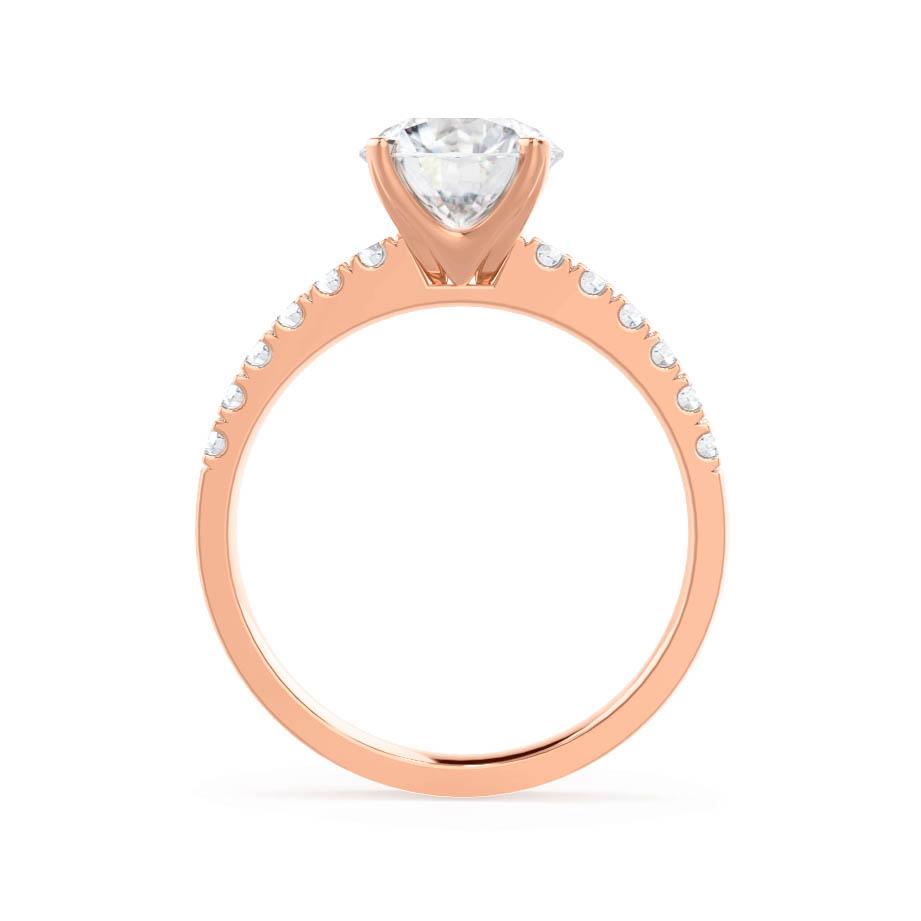 1.20 CT Round Lab Grown Diamond Pave Engagement Ring 4