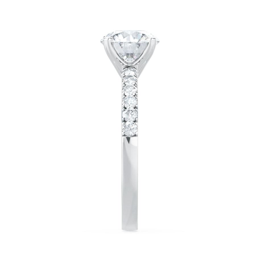 1.20 CT Round Lab Grown Diamond Pave Engagement Ring – Timeless Elegance 4