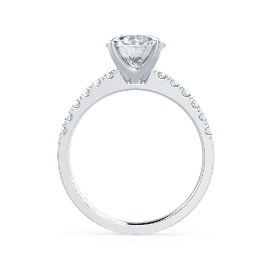 1.20 CT Round Lab Grown Diamond Pave Engagement Ring – Timeless Elegance 3