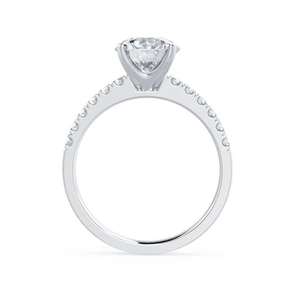 1.20 CT Round Lab Grown Diamond Pave Engagement Ring – Timeless Elegance 3