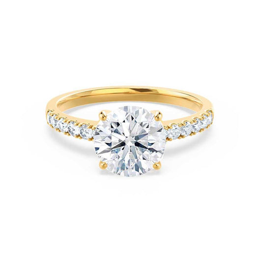 1.20 CT Round Lab-Grown Diamond Pave Engagement Ring