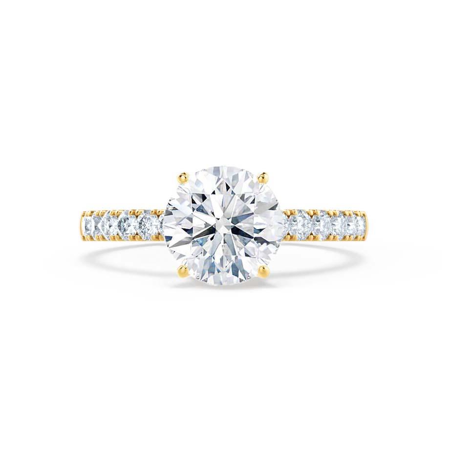 1.20 CT Round Lab-Grown Diamond Pave Engagement Ring