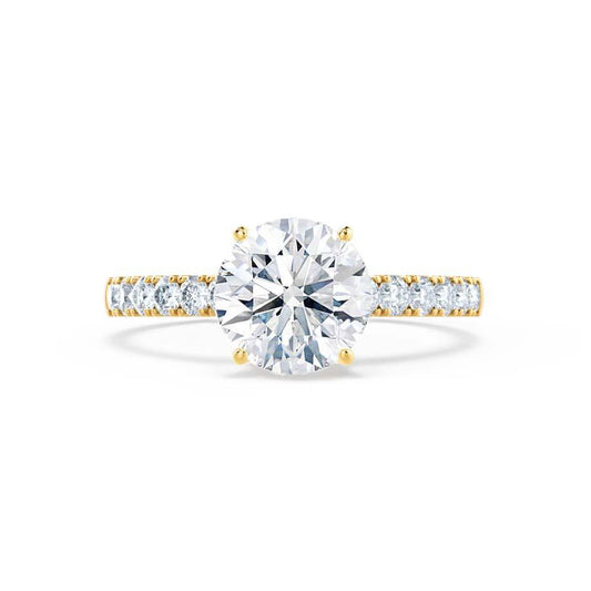 1.20 CT Round Lab-Grown Diamond Pave Engagement Ring