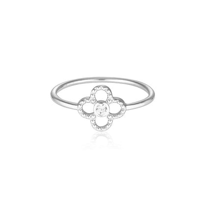 0.50 CT Round Lab-Grown Diamond Gold Flower Wedding Band 3