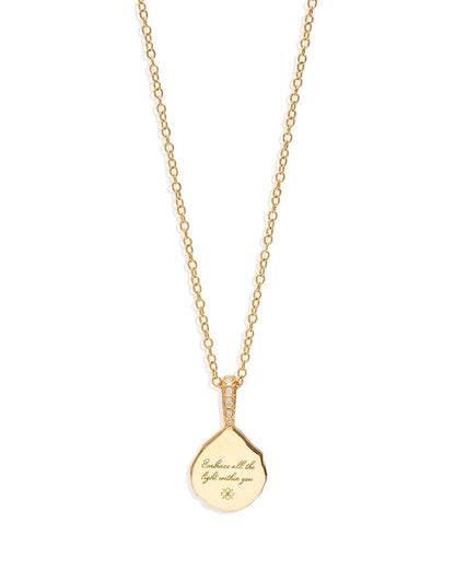 Radiant Starburst Necklace with 0.05 TCW Round Lab Grown Diamond Charm 3