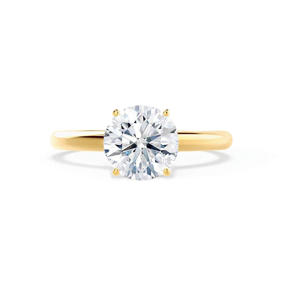 1.20 CT Round Lab-Grown Diamond Solitaire Engagement Ring in Gold