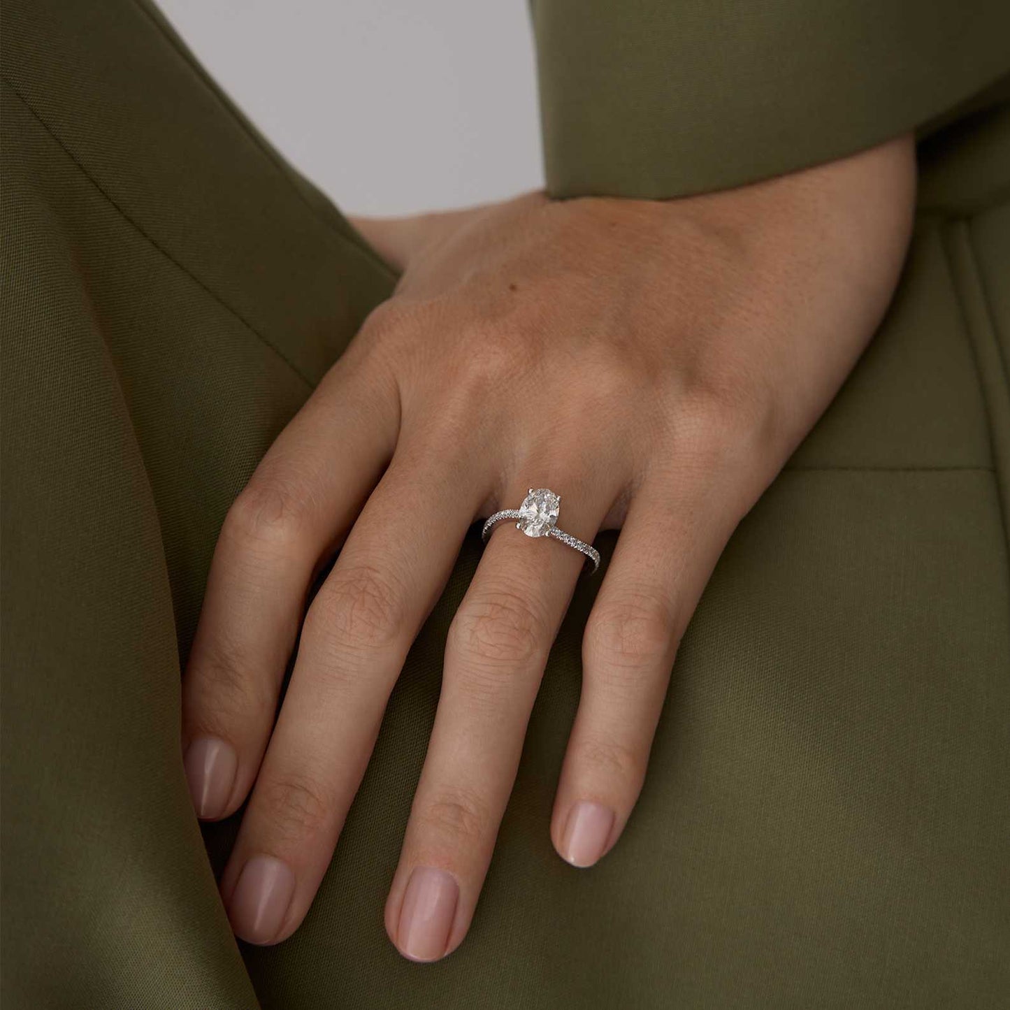 Hidden Halo-1.5 CT Round Lab Grown Diamond Engagement Ring
