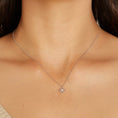 Load image into Gallery viewer, Elegant 0.2 TCW Round Lab-Grown Diamond Floral Necklace
