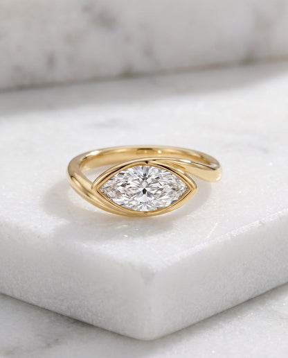 Solitaire Cathedral- 1.8 CT Cushion Lab Grown Diamond Wedding Band