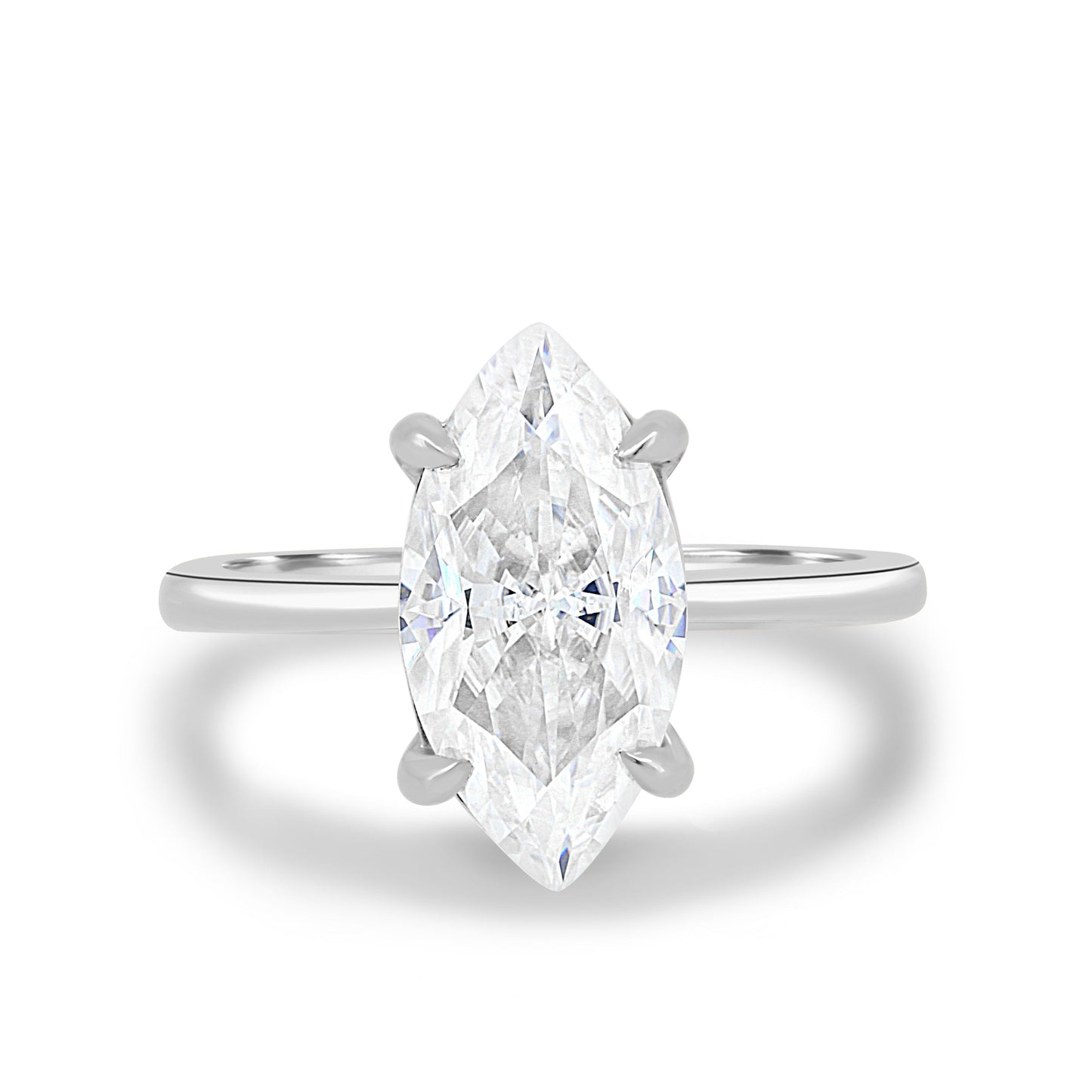 1.5 CT Marquise-Cut Lab-Grown Diamond Solitaire Engagement Ring 4