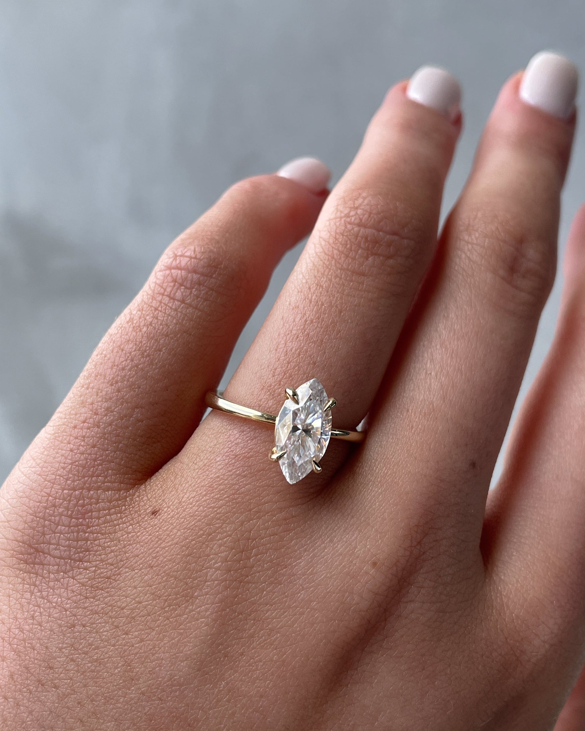 1.5 CT Marquise-Cut Lab-Grown Diamond Solitaire Engagement Ring 10