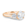 Load image into Gallery viewer, 1.68 CT Oval Lab-Grown Diamond Three Stone Gold Engagement Ring
