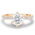 Load image into Gallery viewer, 1.80 CT Round Lab-Grown Diamond Engagement Ring with Pavé Band
