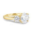 Load image into Gallery viewer, 1.68 CT Oval Lab-Grown Diamond Three Stone Gold Engagement Ring
