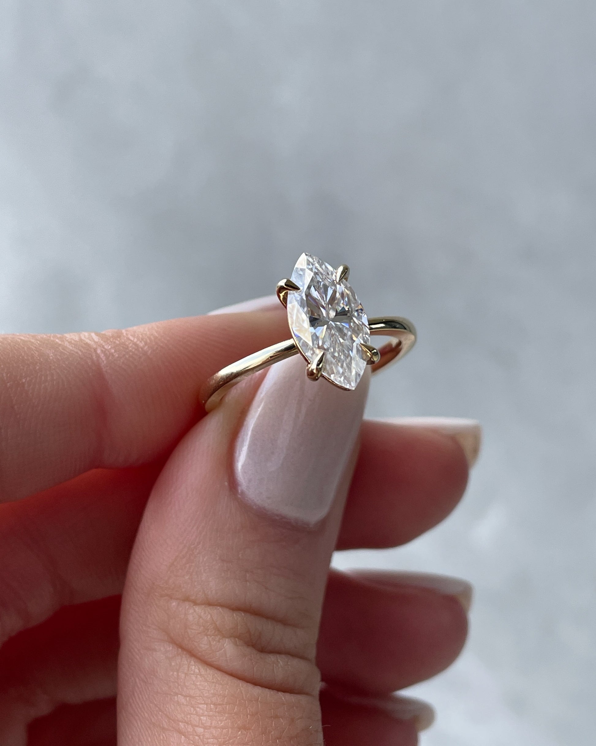 1.5 CT Marquise-Cut Lab-Grown Diamond Solitaire Engagement Ring 19