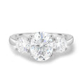 Load image into Gallery viewer, 1.68 CT Oval Lab-Grown Diamond Three Stone Gold Engagement Ring
