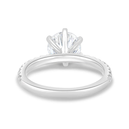 1.80 CT Round Lab-Grown Diamond Engagement Ring with Pave Band 12