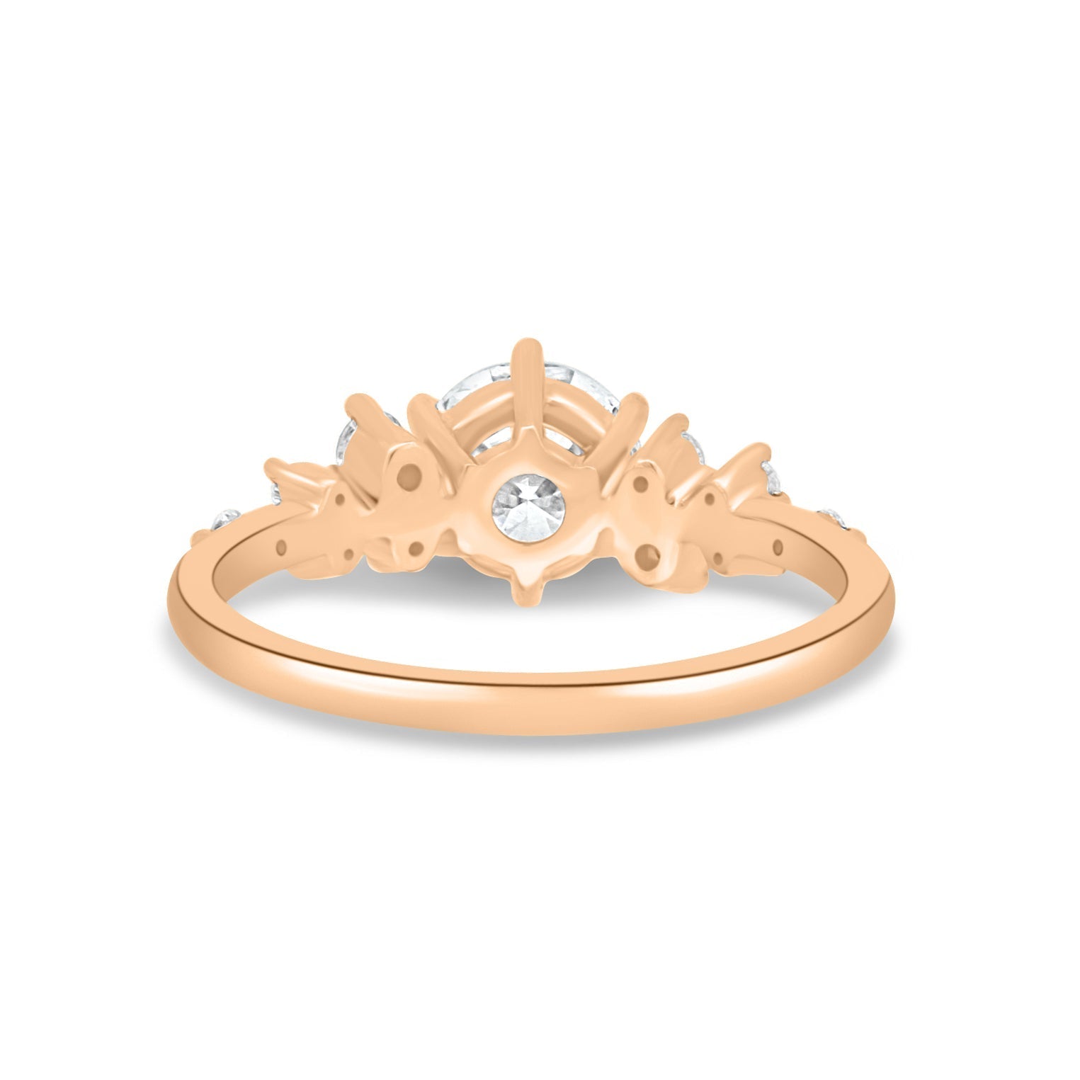1.61 CT Round Lab-Grown Diamond Cluster Engagement Ring 8