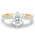 Load image into Gallery viewer, 1.80 CT Round Lab-Grown Diamond Engagement Ring with Pavé Band
