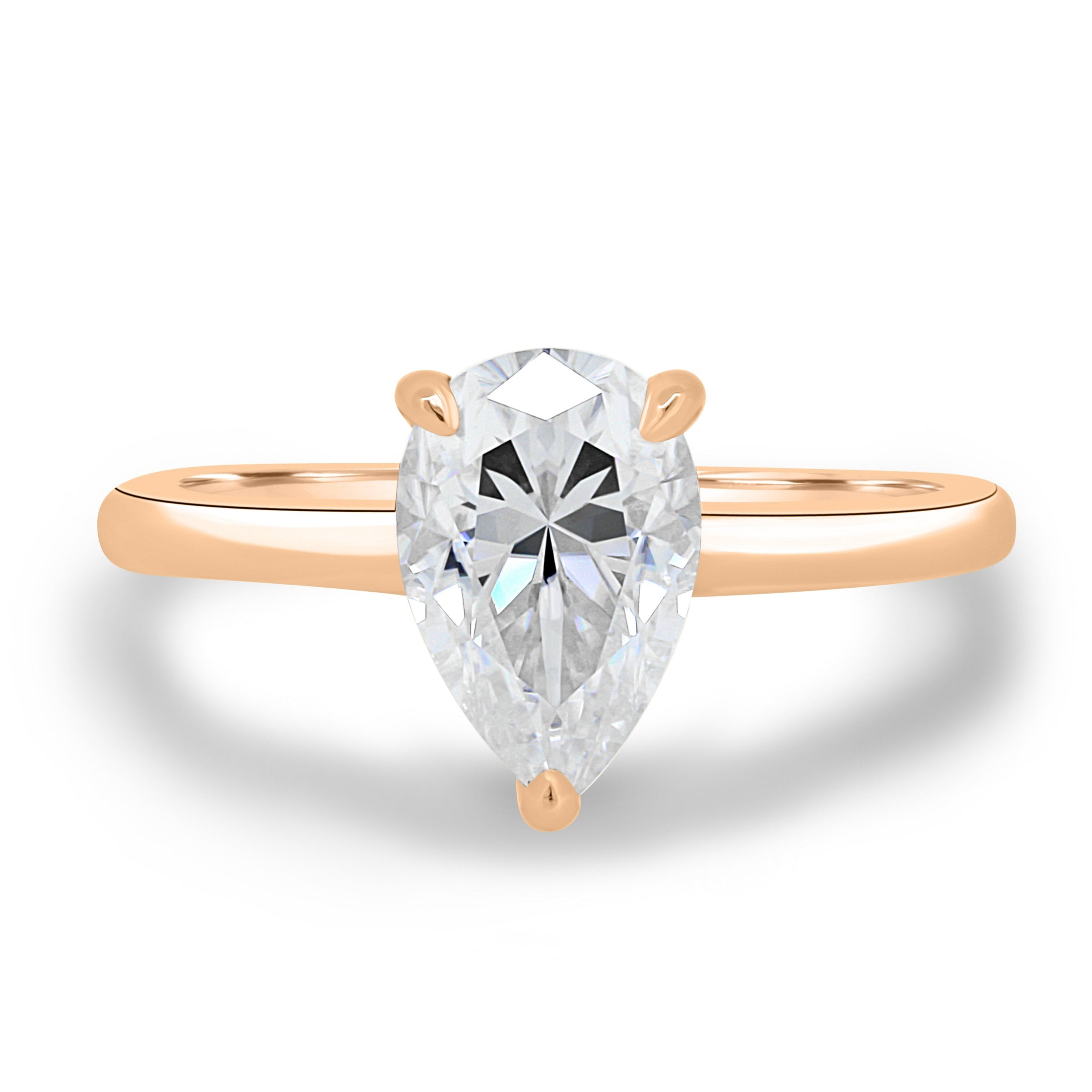 1.80 CT Pear-Shaped Lab Diamond Solitaire Engagement Ring