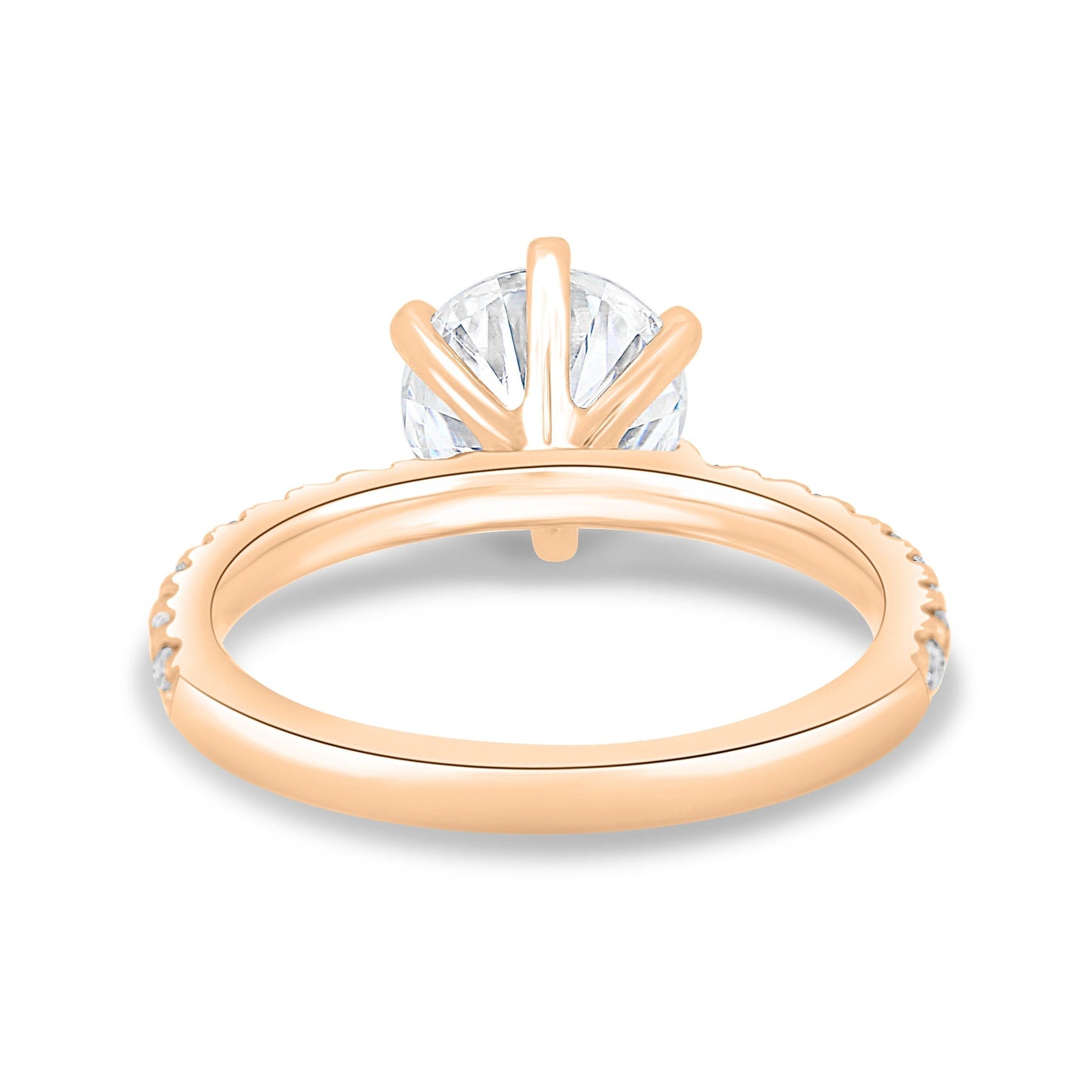 1.80 CT Round Lab-Grown Diamond Engagement Ring with Pave Band 8