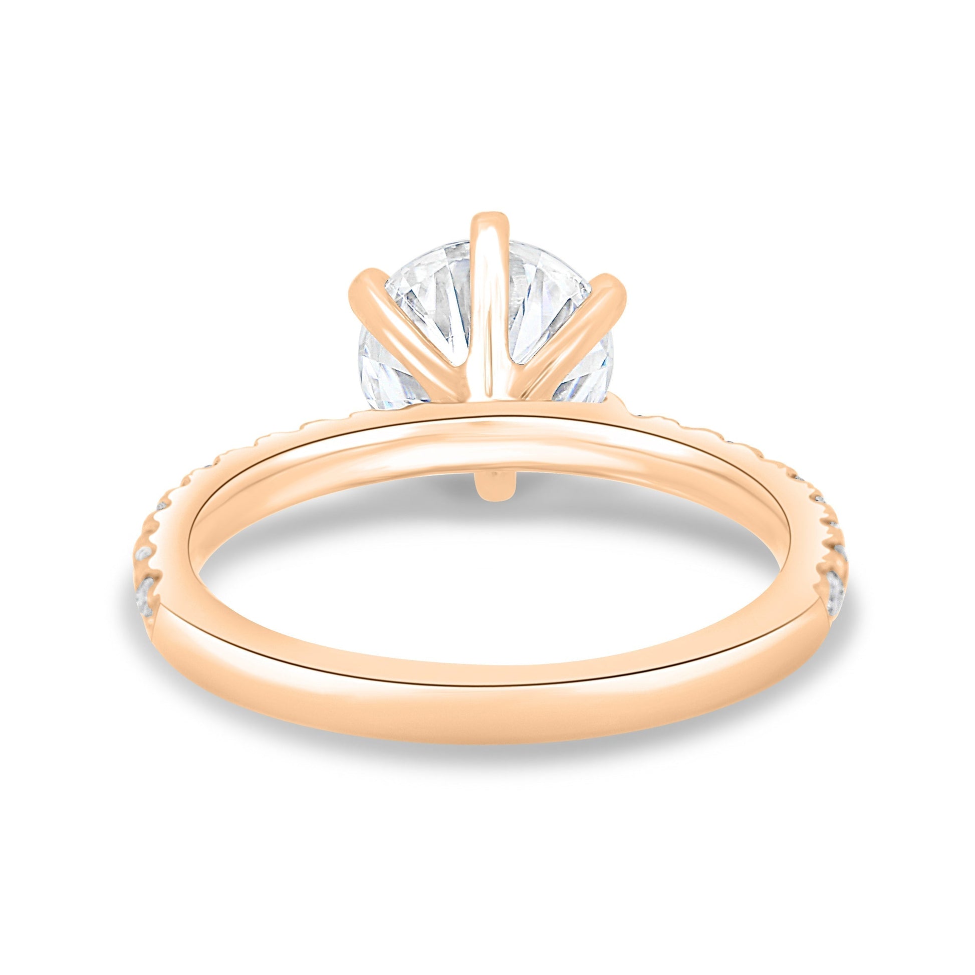 1.80 CT Round Lab-Grown Diamond Engagement Ring with Pave Band 8