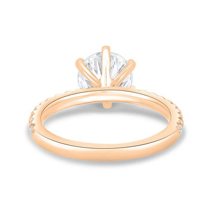 1.80 CT Round Lab-Grown Diamond Engagement Ring with Pave Band 8