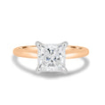 Load image into Gallery viewer, Radiant 1.5 CT Princess-Cut Lab Diamond Hidden Halo Engagement Ring
