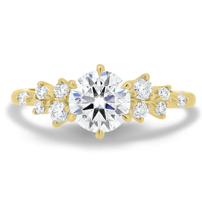 1.61 CT Round Lab-Grown Diamond Cluster Engagement Ring 1