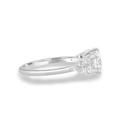 1.61 CT Round Lab-Grown Diamond Cluster Engagement Ring 10