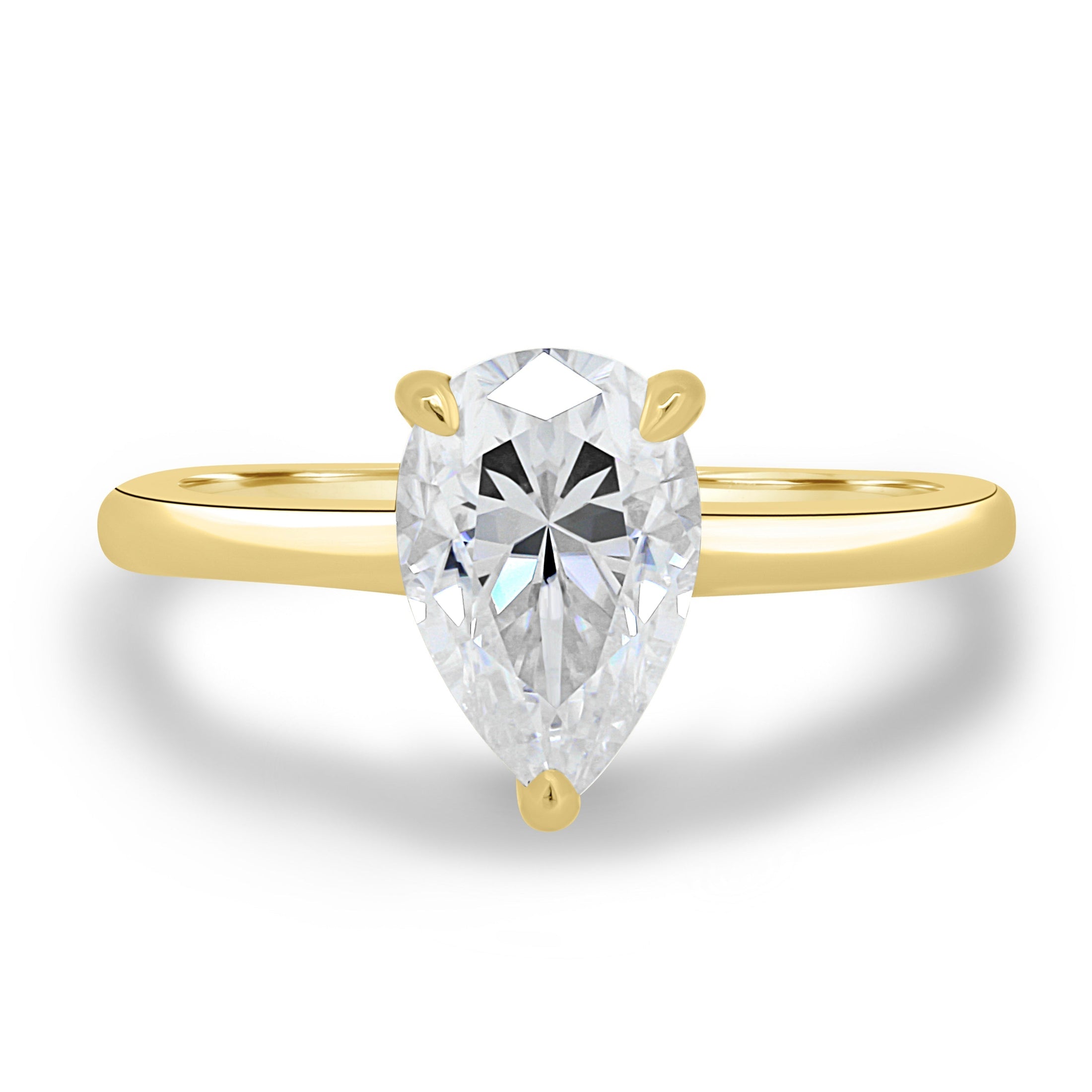 1.80 CT Pear-Shaped Lab Diamond Solitaire Engagement Ring