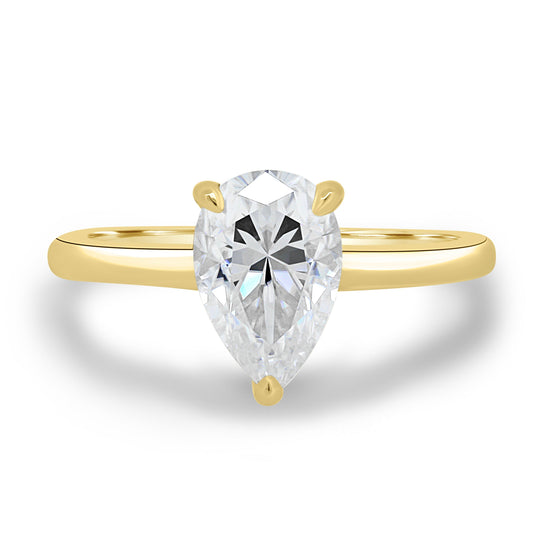 1.80 CT Pear-Shaped Lab Diamond Solitaire Engagement Ring