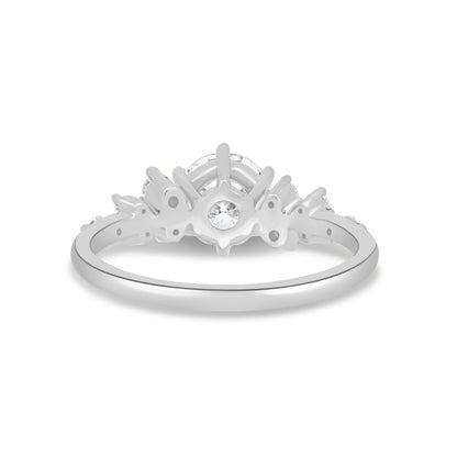 1.61 CT Round Lab-Grown Diamond Cluster Engagement Ring 12