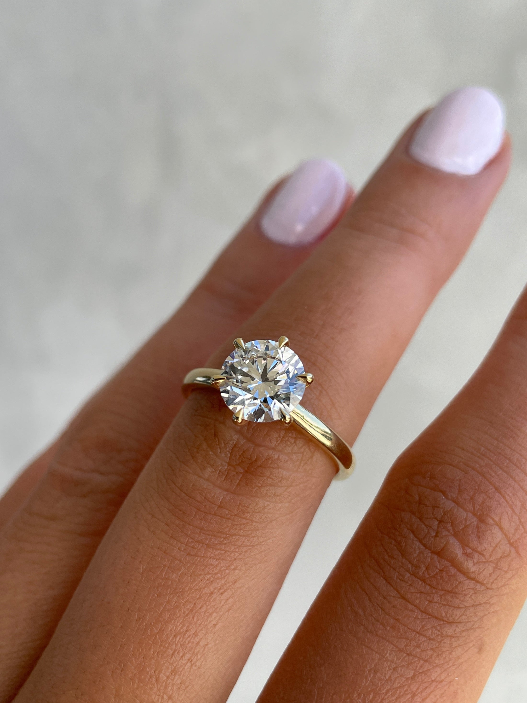 1.83 CT Round Lab-Grown Diamond Solitaire Engagement Ring