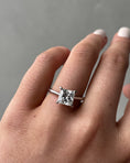 Load image into Gallery viewer, Radiant 1.5 CT Princess-Cut Lab Diamond Hidden Halo Engagement Ring
