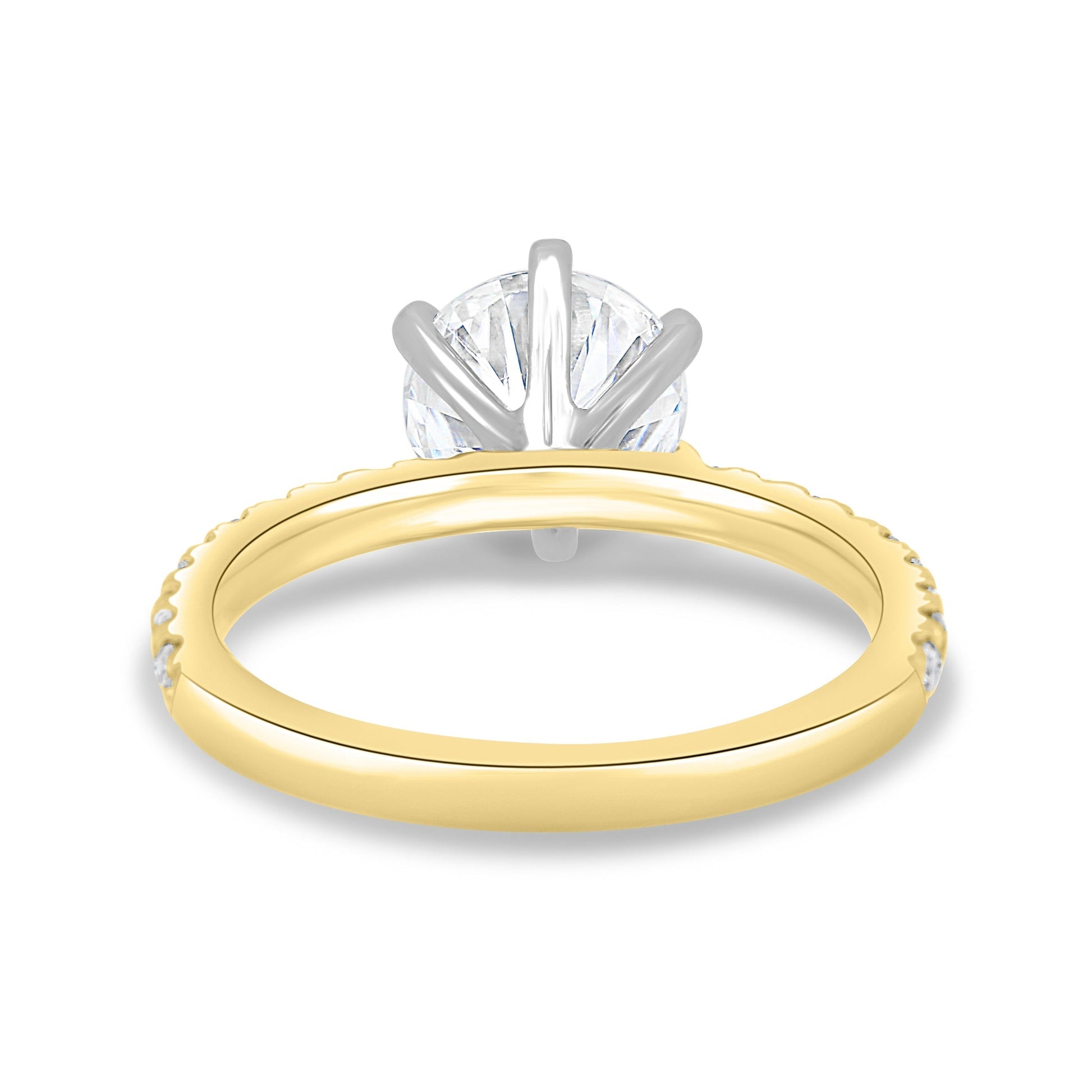 1.80 CT Round Lab-Grown Diamond Engagement Ring with Pave Band 4
