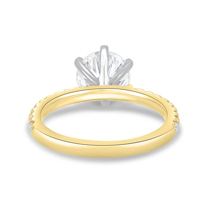 1.80 CT Round Lab-Grown Diamond Engagement Ring with Pave Band 4