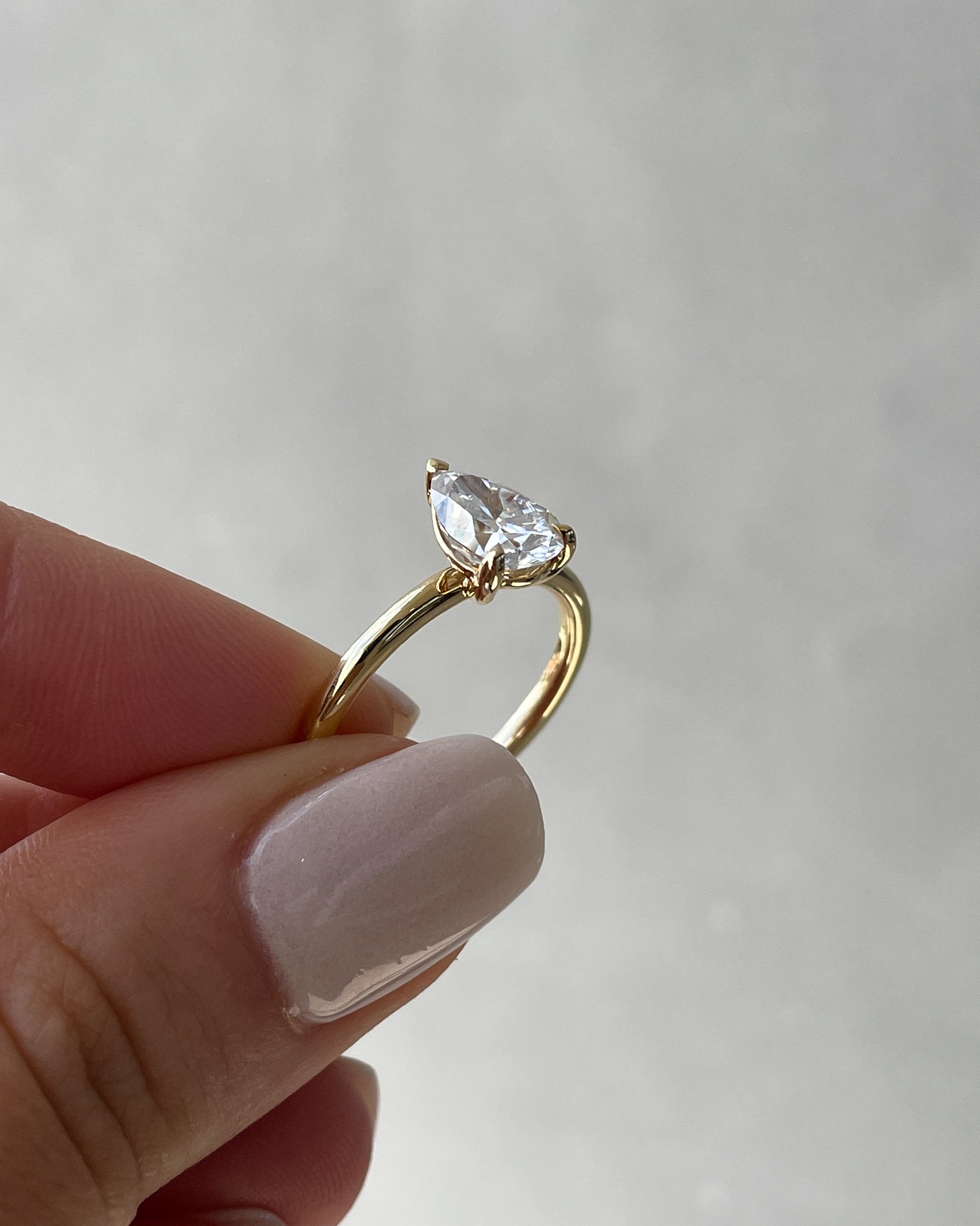 1.80 CT Pear-Shaped Lab Diamond Solitaire Engagement Ring 16