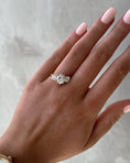 Load image into Gallery viewer, 1.68 CT Oval Lab-Grown Diamond Three Stone Gold Engagement Ring
