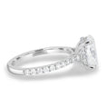 Load image into Gallery viewer, 2.11 CT Oval Lab-Grown Diamond Hidden Halo Pave Engagement Ring in Gold
