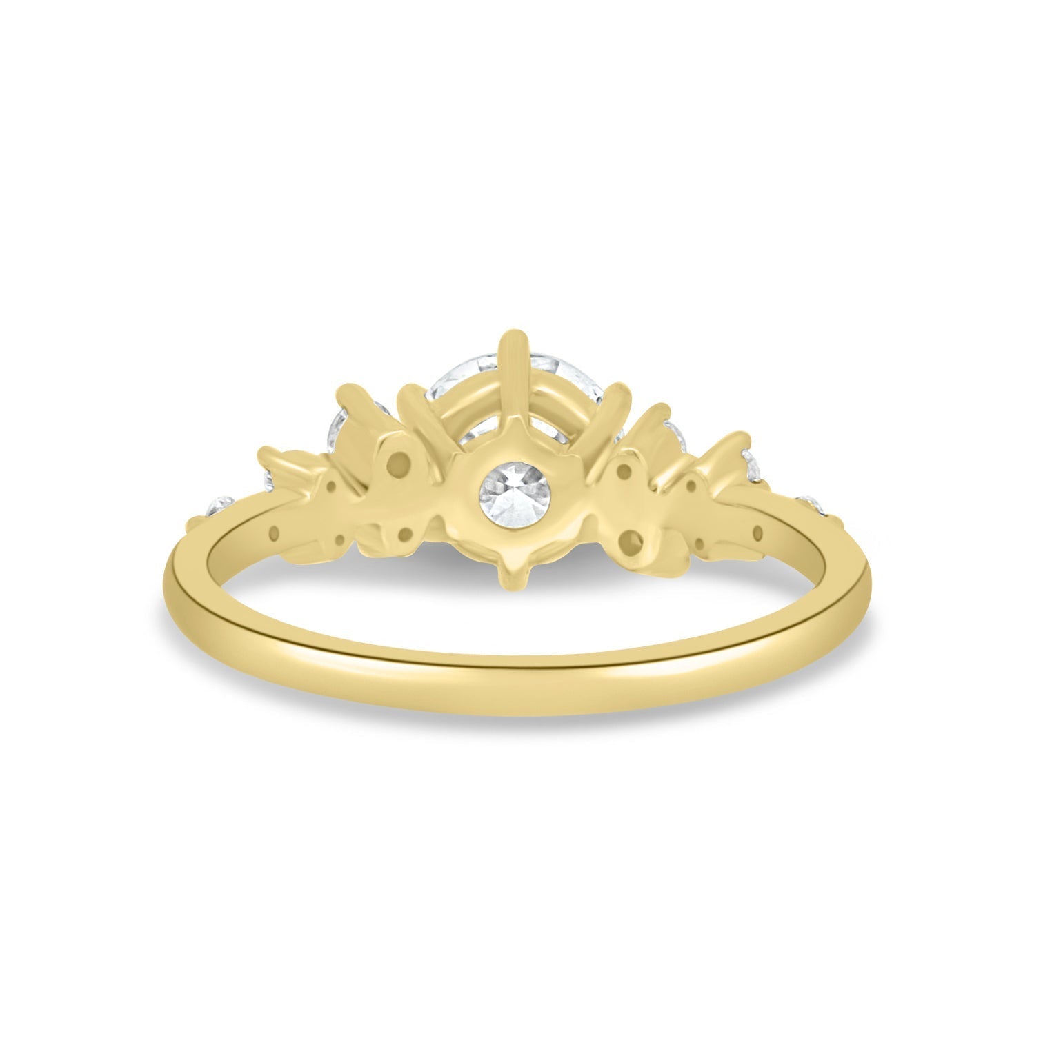 1.61 CT Round Lab-Grown Diamond Cluster Engagement Ring 4