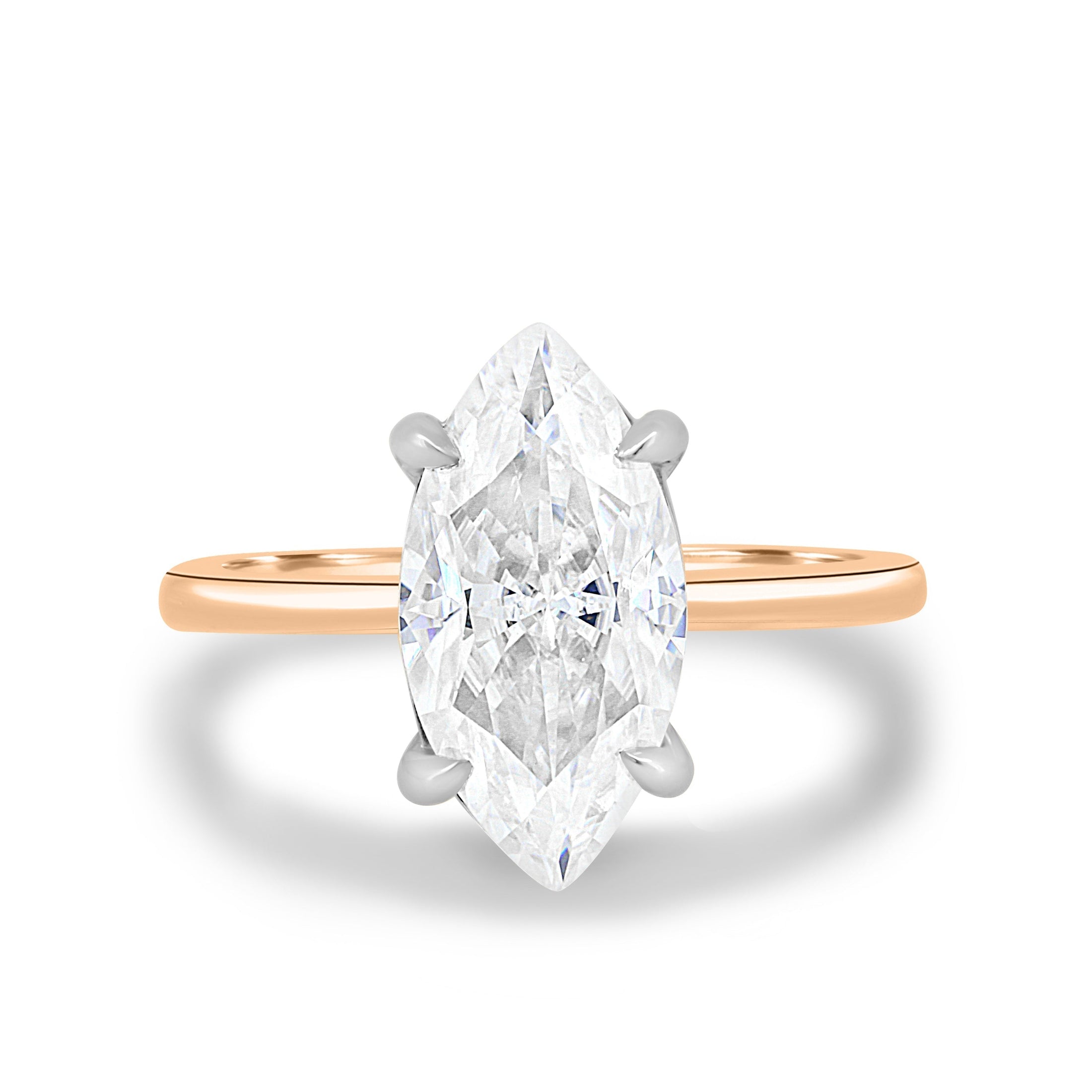 1.5 CT Marquise-Cut Lab-Grown Diamond Solitaire Engagement Ring