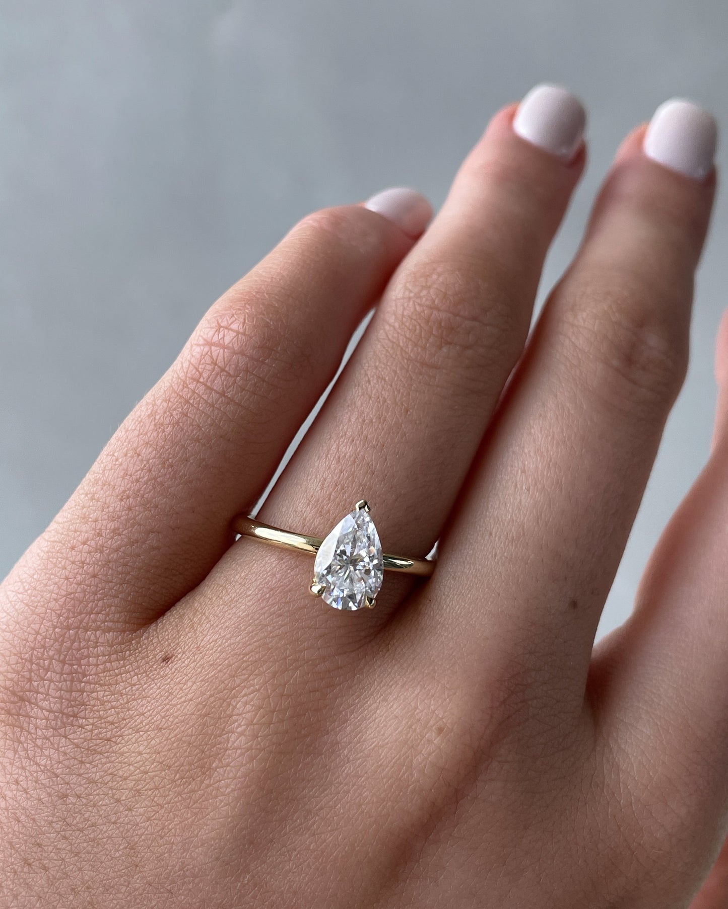 1.80 CT Pear-Shaped Lab Diamond Solitaire Engagement Ring 14