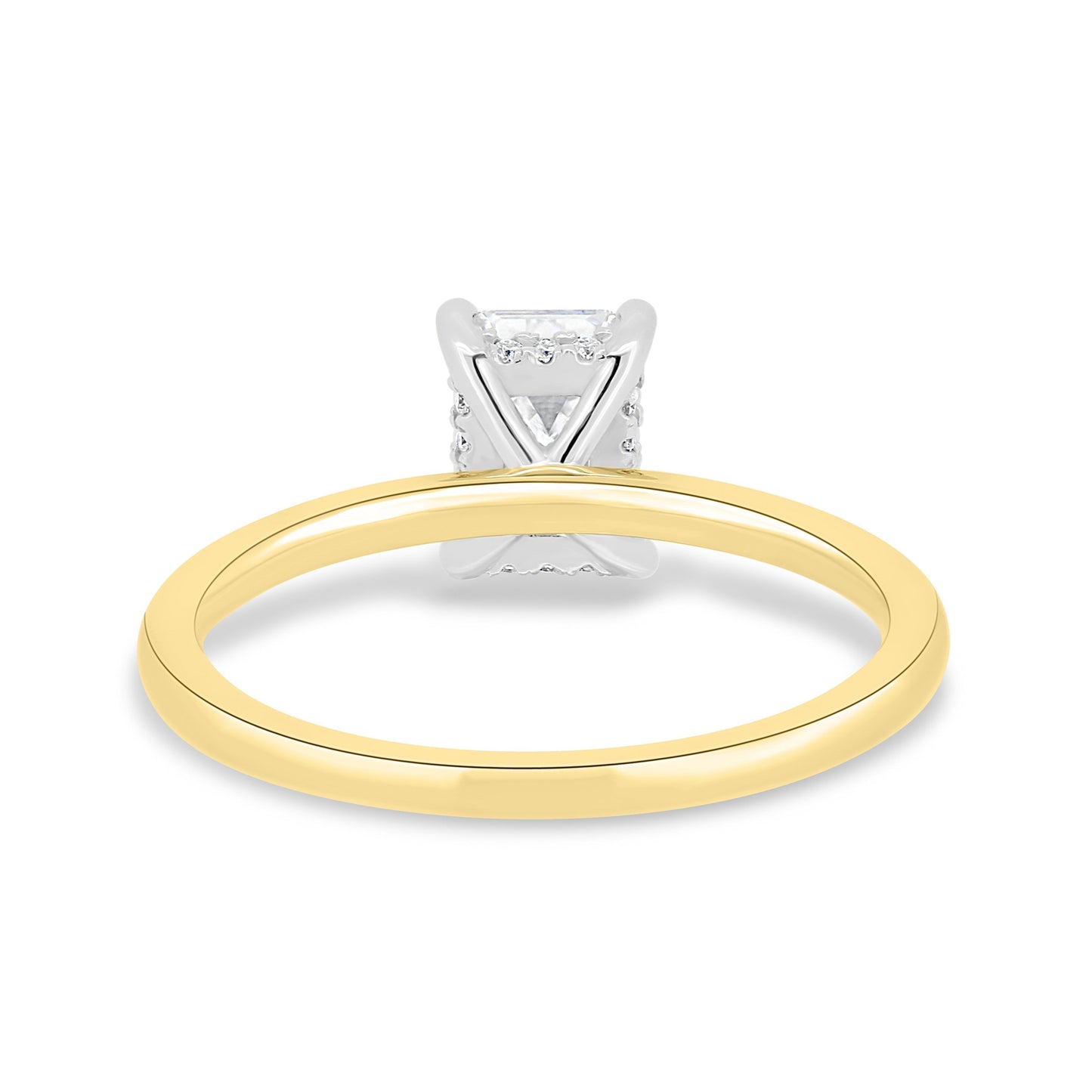 1.86 CT Emerald Lab-Grown Diamond Hidden Halo Engagement Ring 4