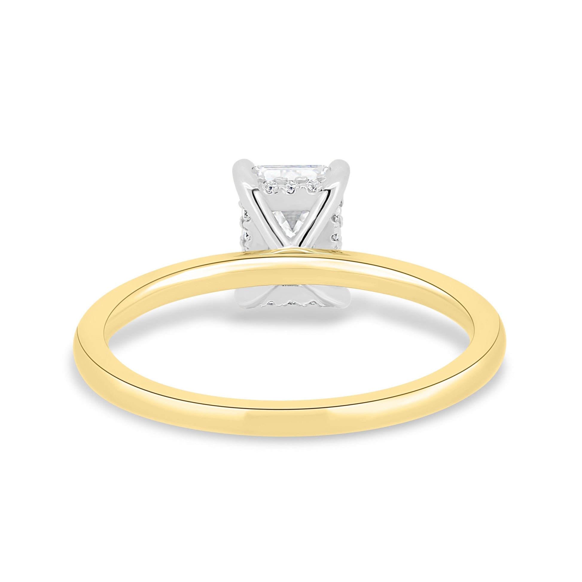 1.86 CT Emerald Lab-Grown Diamond Hidden Halo Engagement Ring 4